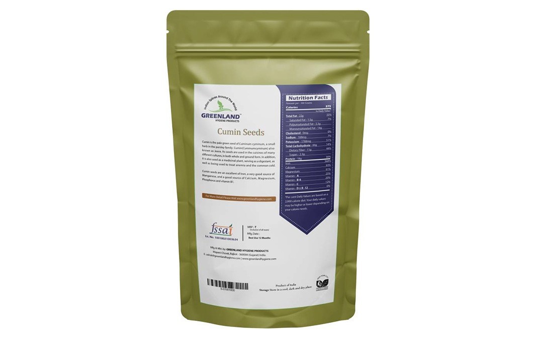 Greenland Whole Cumin Seeds    Pack  500 grams